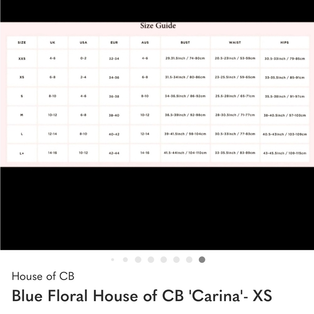 House of CB Light Blue Floral “ Carina” dress - Picture 10 of 10